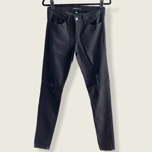 Flying Monkey Black Skinny Jeans Distressed 29